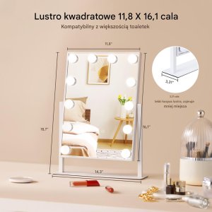Lustro do Makijażu z Podświetleniem LED i Lusterkiem Powiększającym 5x 5