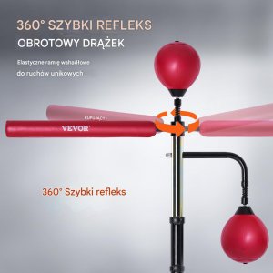 Profesjonalna Torba Bokserska z Obrotowym Drążkiem Czerwona 4