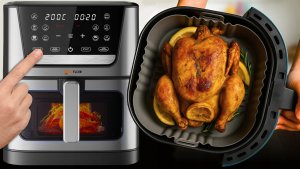 AIR FRYER FRYTKOWNICA BEZTŁUSZCZOWA DUŻA MISA XXL 8L 1800W PANEL DOTYKOWY 6