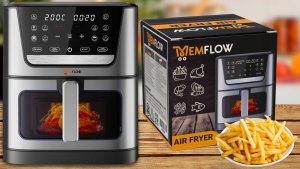 AIR FRYER FRYTKOWNICA BEZTŁUSZCZOWA DUŻA MISA XXL 8L 1800W PANEL DOTYKOWY 7