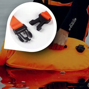 Bojka Asekuracyjna Boja do Pływania Dmuchana Sucha Kieszeń Deska Duża 74cm 7