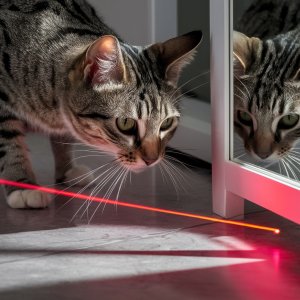 LASER DLA KOTA WSKAŹNIK LASEROWY LATARKA UV ZABAWKA 3w1 DO ZABAWY Z KOTEM 2