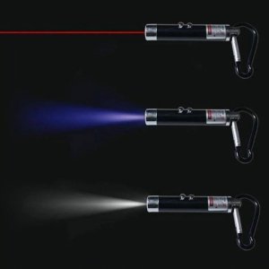 LASER DLA KOTA WSKAŹNIK LASEROWY LATARKA UV ZABAWKA 3w1 DO ZABAWY Z KOTEM 3