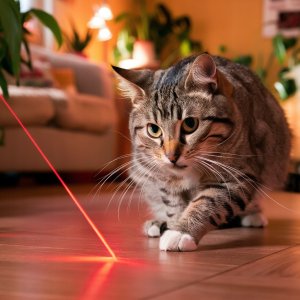 LASER DLA KOTA WSKAŹNIK LASEROWY LATARKA UV ZABAWKA 3w1 DO ZABAWY Z KOTEM 5