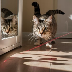 LASER DLA KOTA WSKAŹNIK LASEROWY LATARKA UV ZABAWKA 3w1 DO ZABAWY Z KOTEM 8