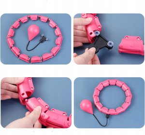 HULA HOP Z OBCIĄŻENIEM ODCHUDZAJĄCE KOŁO Z WYPUSTKAMI MASAŻER OBCIĄŻNIK 15