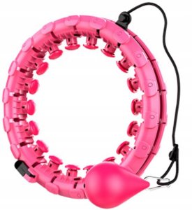 HULA HOP Z OBCIĄŻENIEM ODCHUDZAJĄCE KOŁO Z WYPUSTKAMI MASAŻER OBCIĄŻNIK 4
