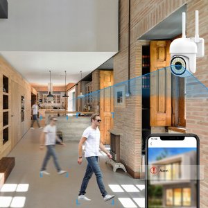 KAMERA WIFI IP SMART ZEWNĘTRZNA OBROTOWA FULL HD 2MP 1080p ZOOM 4x DETEKCJA 8