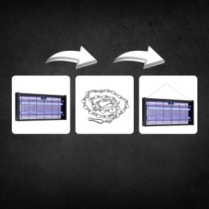 LAMPA OWADOBÓJCZA UV NA OWADY KOMARY ĆMY MOLE DUŻA SKUTECZNA MOCNA 60W 6