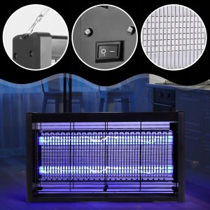 LAMPA OWADOBÓJCZA UV NA OWADY KOMARY ĆMY MOLE DUŻA SKUTECZNA MOCNA 60W 9