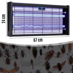 LAMPA OWADOBÓJCZA UV NA OWADY KOMARY ĆMY MOLE DUŻA SKUTECZNA MOCNA 60W 10