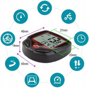 Licznik rowerowy przewodowy MEMFLOW SB-318 2