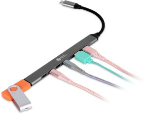 BakkerElkhuizen BNECHUB3A4C huby i koncentratory USB Type-C 5000 Mbit/s Czarny, Szary 6