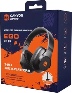 CANYON headset EGO GH-16 3in1 2.4Ghz+BT Black CND-SGHS16B (5291485017231) 3