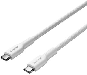 Kabel USB Canyon USB-C - USB-C 1 m Biały (CND-CCAP60AB10W) 2