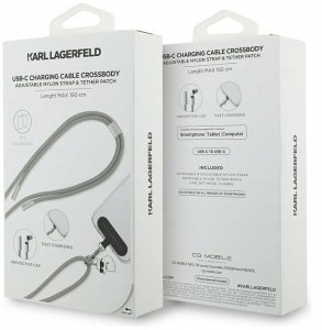 Kabel USB Karl Lagerfeld USB-C - USB-C 1.5 m Szary (KLCCUCNMSCKIG) 4