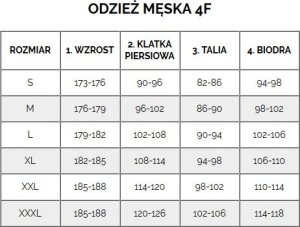 Bluza męska 4F M1902 głęboka czerń 4FWAW25TSWSM1902 20S S 8