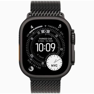 Smartwatch Apple Watch Ultra 3 GPS + Cellular 49mm Black Titanium / Titanium Milanese Loop M Czarny  (MF1Q4ET/A) 2