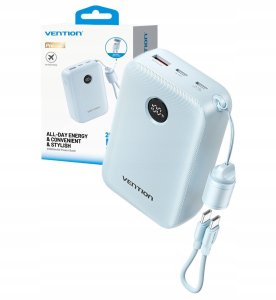Powerbank Vention 20000mAh 2 x USB-C 1x USB-A z wyswietlaczem 22.5W niebieski 11