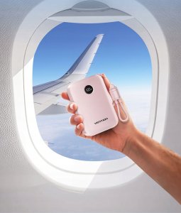 Powerbank Vention 20000mAh 2 x USB-C 1x USB-A z wyswietlaczem 22.5W niebieski 15