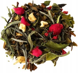 Herbata biała RÓŻANA jabłka maliny płatki i pączki róży różowy pieprz 60g - sypana liściasta herbata PREMIUM Cup&You 2