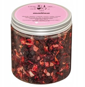 Najlepsza herbata owocowa MALINA rodzynki ananas hibiskus 200g napar - herbata sypana liściasta napar z suszu PREMIUM Cup&You 3