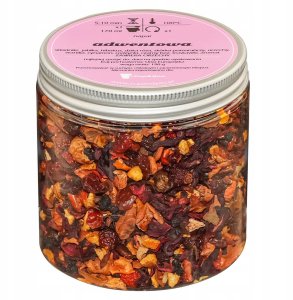Najlepsza herbata owocowa ADWENTOWA hibiskus jabłko lentylki 190g - herbata sypana liściasta napar z suszu PREMIUM Cup&You 3