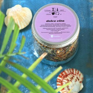 Najlepsza herbata owocowa DOLCE VITA jabłka winogrona papaja 120g - herbata sypana liściasta napar z suszu PREMIUM Cup&You 4