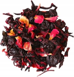Najlepsza herbata owocowa CZERWONA RÓŻA hibiskus rodzynki 150g napar - herbata sypana liściasta napar z suszu PREMIUM Cup&You 2