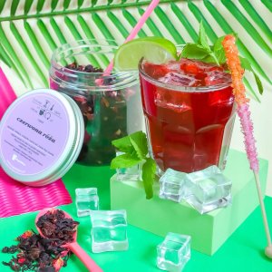 Najlepsza herbata owocowa CZERWONA RÓŻA hibiskus rodzynki 150g napar - herbata sypana liściasta napar z suszu PREMIUM Cup&You 4