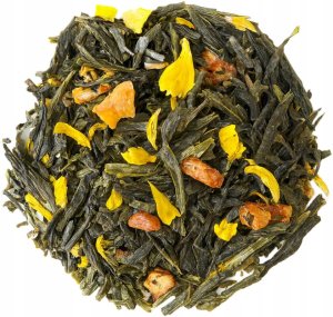 Herbata zielona MADAM BUTTERFLY brzoskwinie kwiat słonecznika 100g - sypana liściasta herbata PREMIUM Cup&You 2