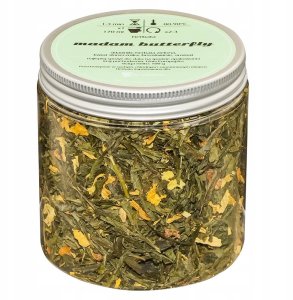 Herbata zielona MADAM BUTTERFLY brzoskwinie kwiat słonecznika 100g - sypana liściasta herbata PREMIUM Cup&You 3