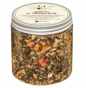 Herbata biała SPACER W CHMURACH trawa cytrynowa płatki róży 80g - sypana liściasta herbata PREMIUM Cup&You 3