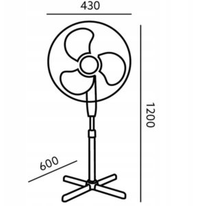 WENTYLATOR PODŁOGOWY 40CM BIAŁY. 11