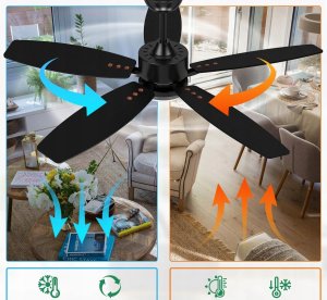 Mefine Wentylator sufitowy z oświetleniem LED i pilotem zdalnego sterowania 3