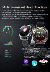 SMARTWATCH ZEGAREK WATCH MENU PL DAMSKI MĘSKI ROZMOWY SPORT POLSKIE PULS TS400 26