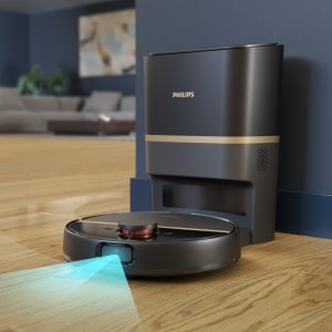 Robot sprzątający ACV PHILIPS HomeRun seria 7000 robot odkurzający z funkcją mycia czarny XU7100/01 XU7100/01 (8720389020445) 8