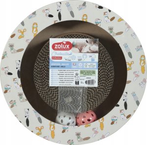 Zolux Chatouille Drapka tekturowa okrągła z piłkami i kocimiętką 2