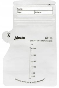 Alecto Worek do przechowywania mleka matki 220 ml, 100 szt. 2