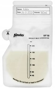 Alecto Worek do przechowywania mleka matki 220 ml, 100 szt. 5