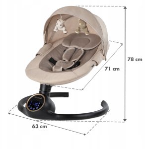 BUJACZEK LEŻACZEK ELEKTRYCZNY 2w1 REVE BEIGE/GOLD 5906601701191 11