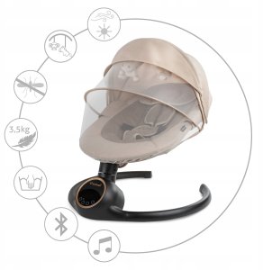 BUJACZEK LEŻACZEK ELEKTRYCZNY 2w1 REVE BEIGE/GOLD 5906601701191 3