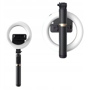Kijek Selfie Stick na telefon Statyw z Pilotem Lampa Ring Tripod Bluetooth 2