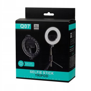 Kijek Selfie Stick na telefon Statyw z Pilotem Lampa Ring Tripod Bluetooth 4