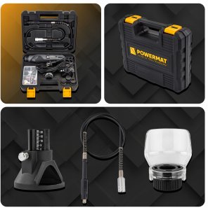 MINI SZLIFIERKA PROSTA TRZPIENIOWA FREZARKA WIELOFUNKCYJNA LCD +ZESTAW XXL 3