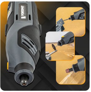 MINI SZLIFIERKA PROSTA TRZPIENIOWA FREZARKA WIELOFUNKCYJNA LCD +ZESTAW XXL 9