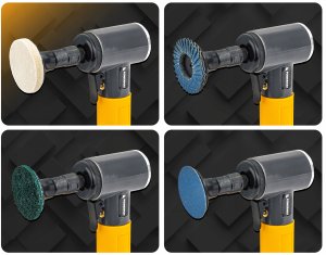 SZLIFIERKA POLERKA PNEUMATYCZNA 1/4" 6BAR ZESTAW FREZÓW PADÓW SZLIFIERSKICH 6