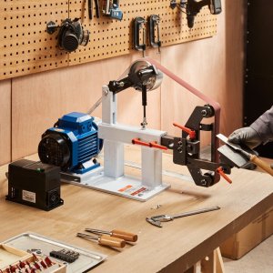 Szlifierka stołowa 1500W taśmowa i tarczowa precyzyjne szlifowanie narzędzi 15