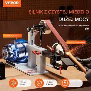 Szlifierka stołowa 1500W taśmowa i tarczowa precyzyjne szlifowanie narzędzi 7