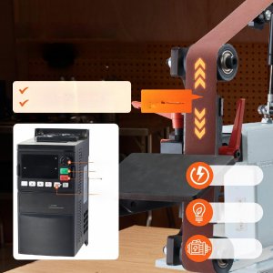 Szlifierka stołowa 1500W taśmowa i tarczowa precyzyjne szlifowanie narzędzi 9